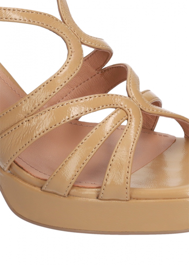 Bibi Lou Laurence flatforms 85 Σανδαλια γυναικεια Μπεζ | GNAY-47109